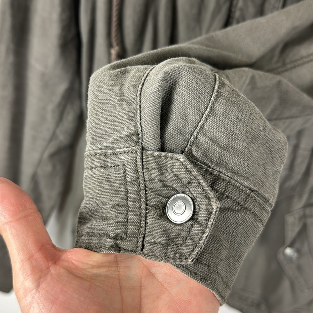 Anthropologie Hei Hei Military Field Utility Jacket Women S Olive Green Pockets - Picture 10 of 15